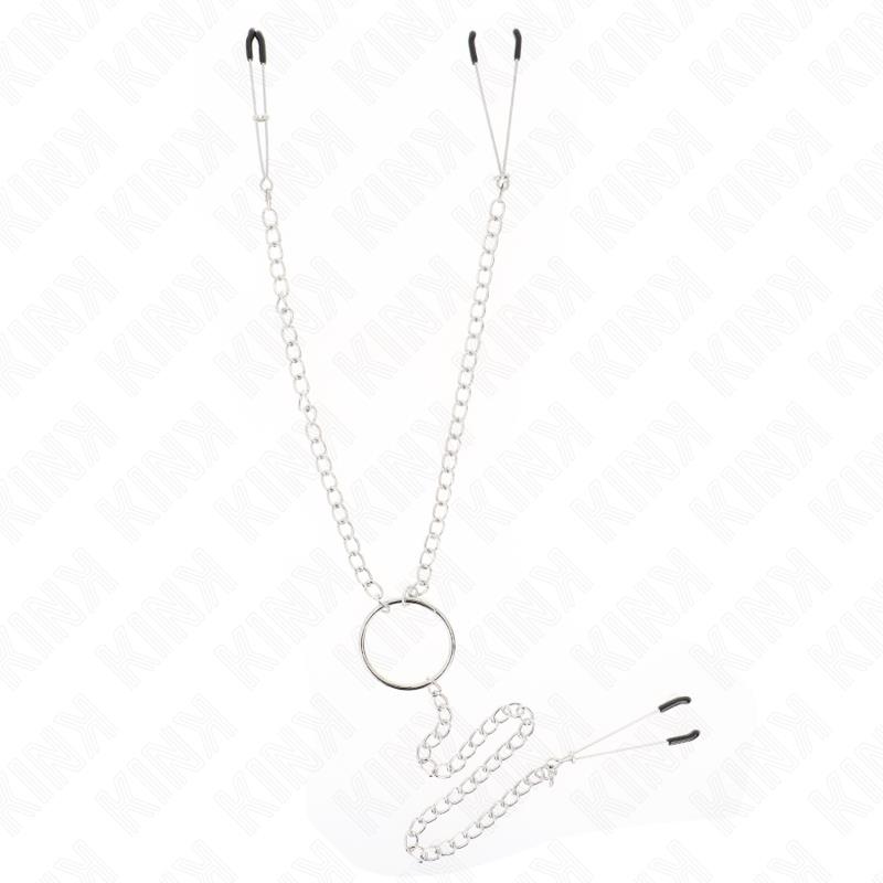 TRIPLE NIPPLE AND CLIT CLAMPS WITH CHAIN MODEL 1