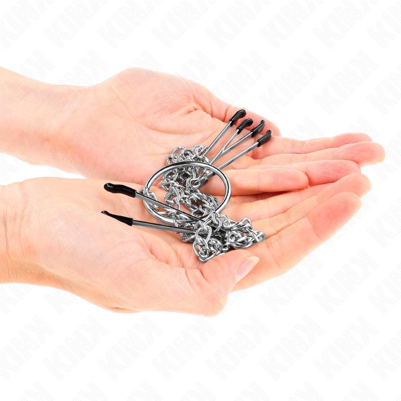 TRIPLE NIPPLE AND CLIT CLAMPS WITH CHAIN MODEL 1