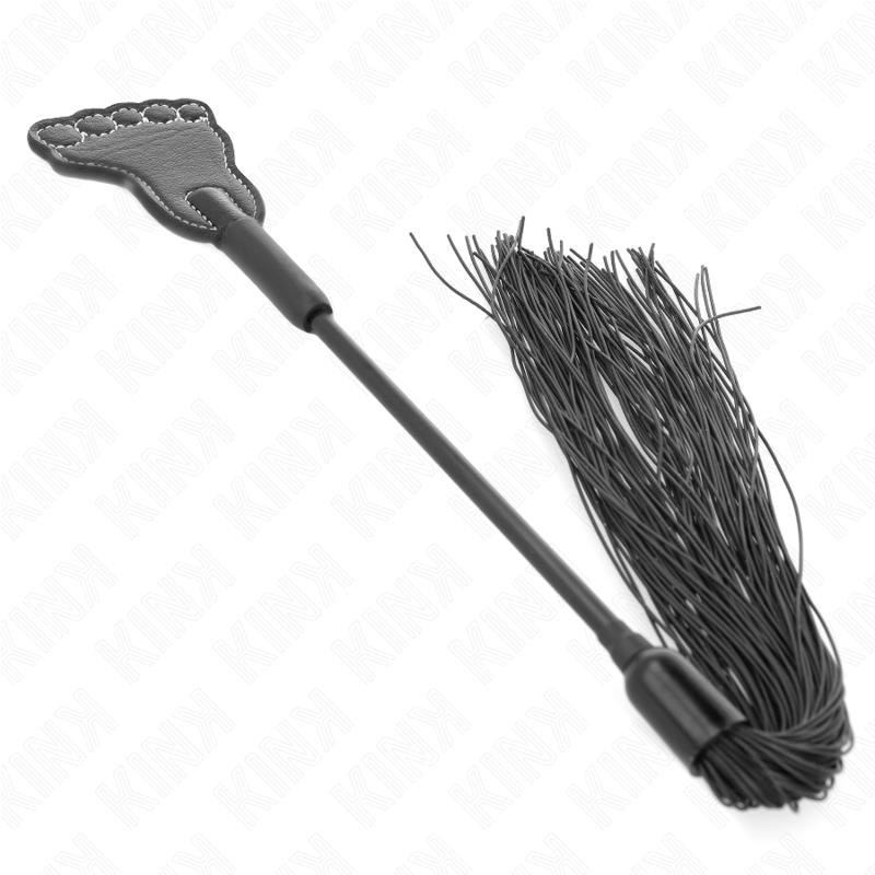 FOOT SHAPED PADDLE WITH TASSEL WHIP 31 CM