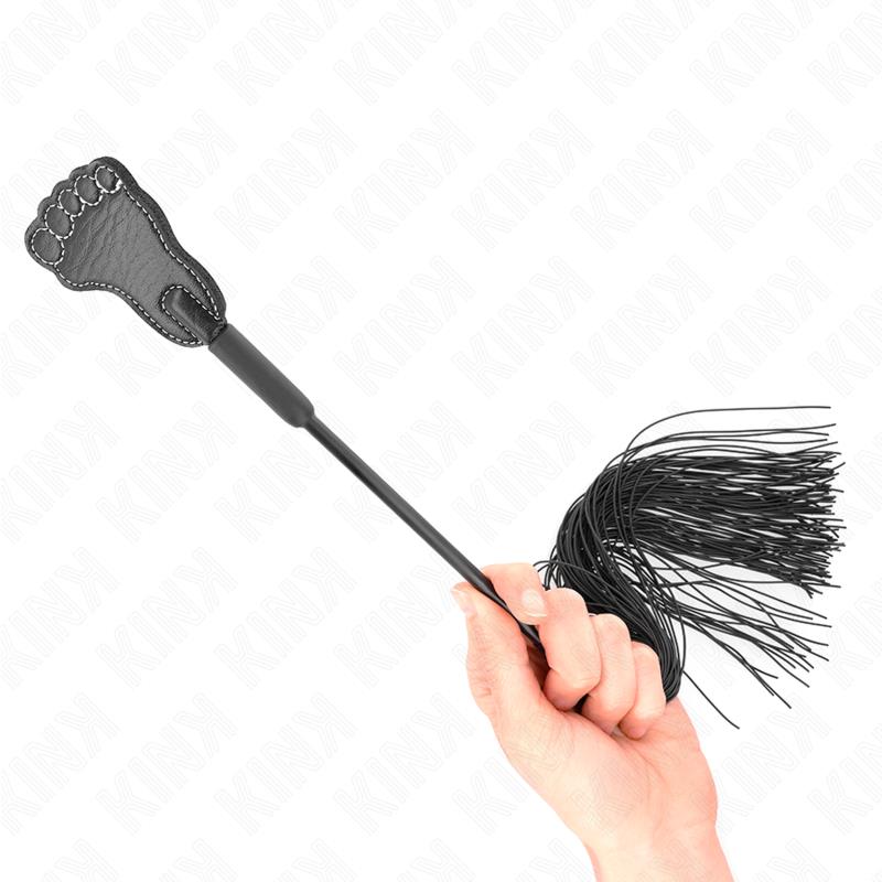 FOOT SHAPED PADDLE WITH TASSEL WHIP 31 CM