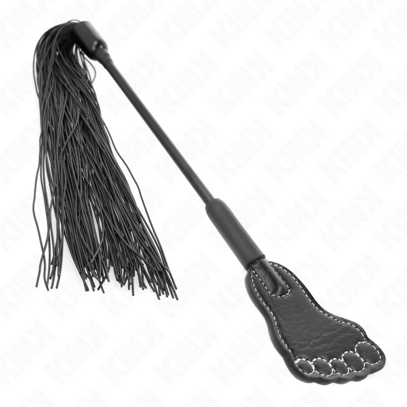FOOT SHAPED PADDLE WITH TASSEL WHIP 31 CM