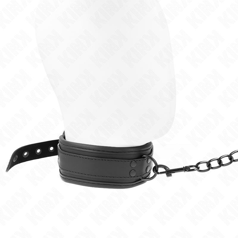 NEOPRENE BONDAGE COLLAR MODEL 1 WITH BELT 78 CM ADJUSTABLE 37.5 X 49.5 CM