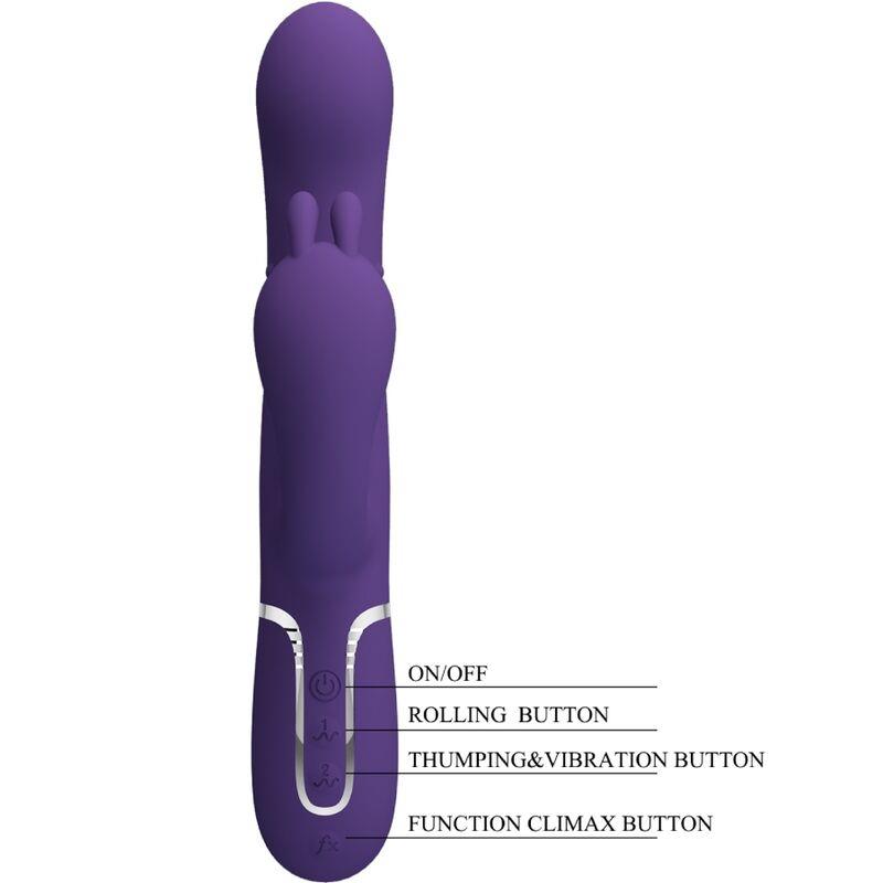 CAMMY TROJNI VIBRATOR MULTIFUNKCIJA 4 V 1 PURPLE