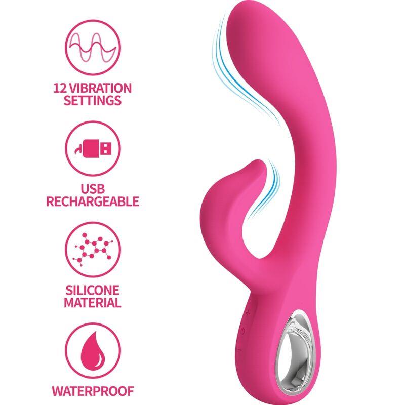FRITZ RABBIT VIBRATOR 12 VIBRATIONS PINK