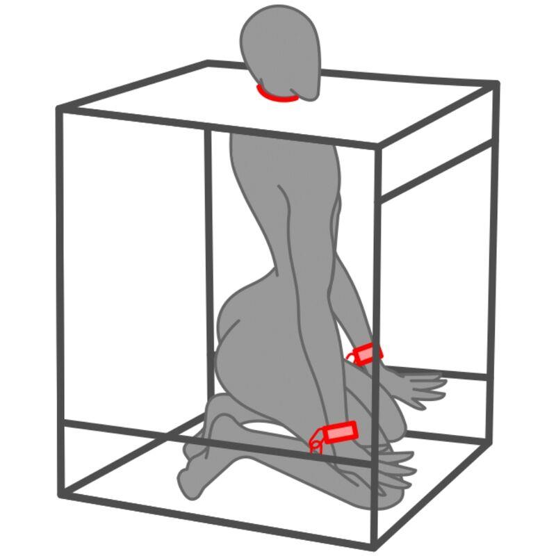 KINK CLUB CABINA BUKKAKE ČRNA IN RDEČA