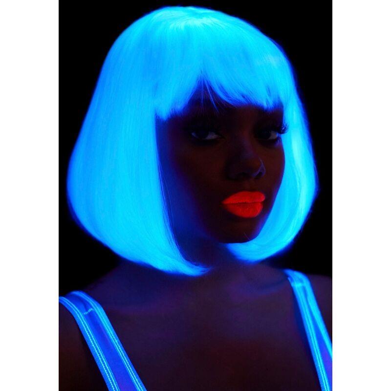 PHOSPHORESCENT BOB CUT WIG WHITE