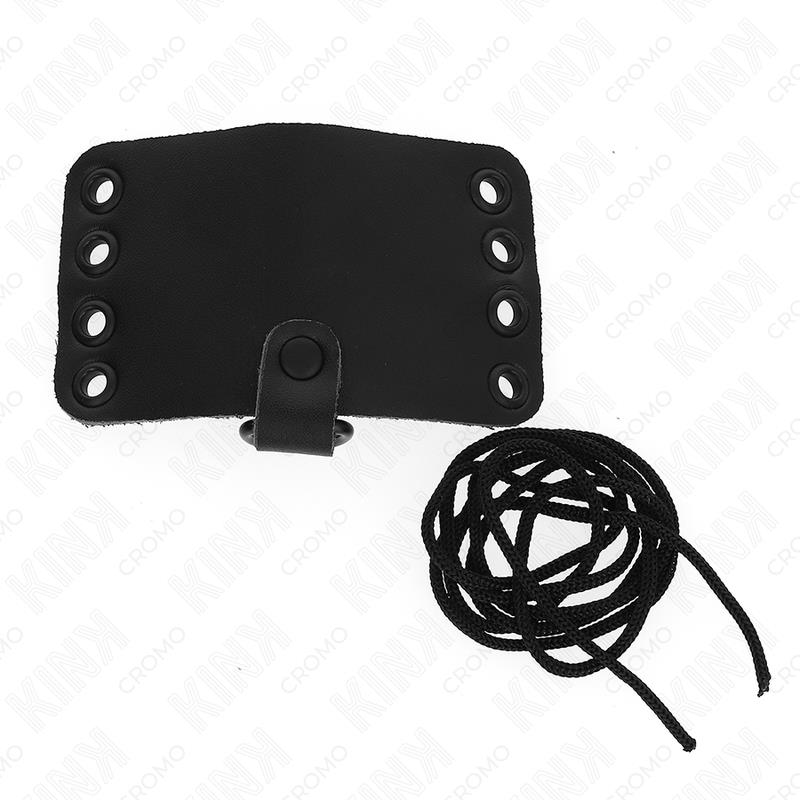 LEATHER PENIS RING WITH LACE CLOSURE AND LACES