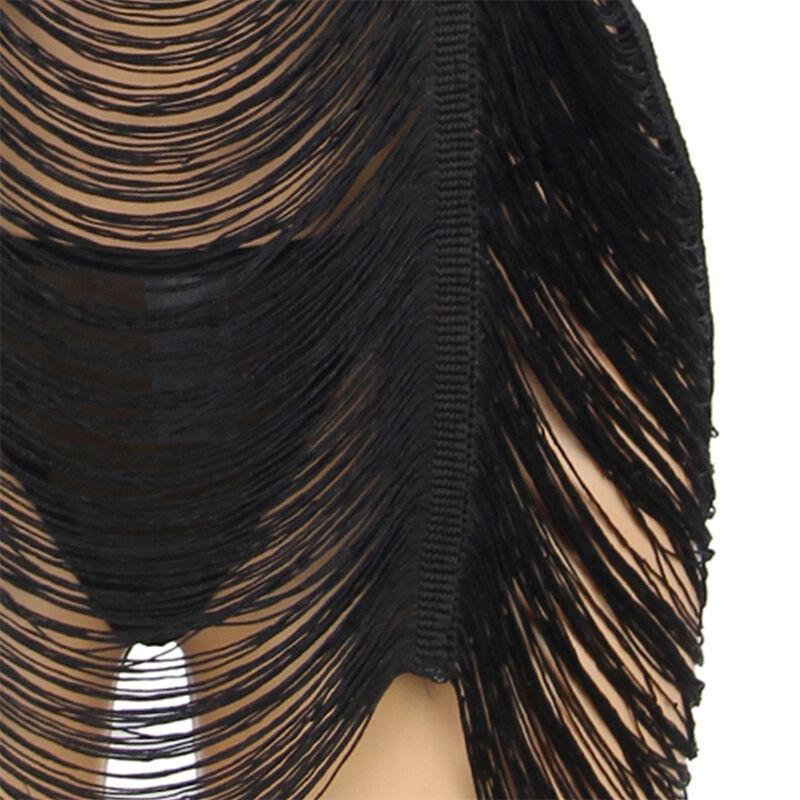 954239 STRAPPY DRESS + THONG BLACK L/XL