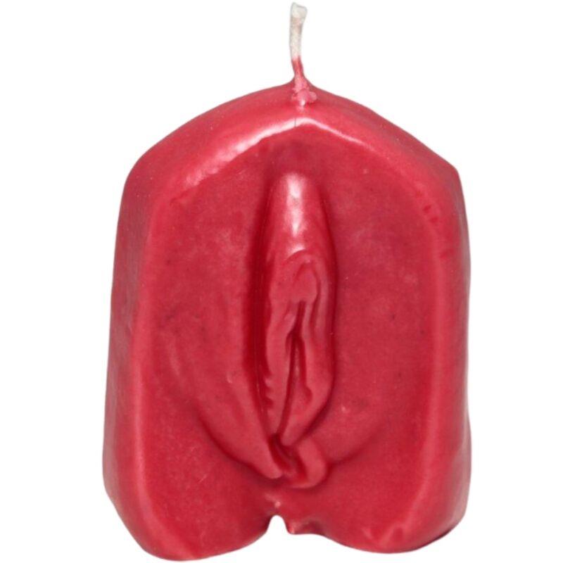 VAGINA SHAPED CANDLE RED