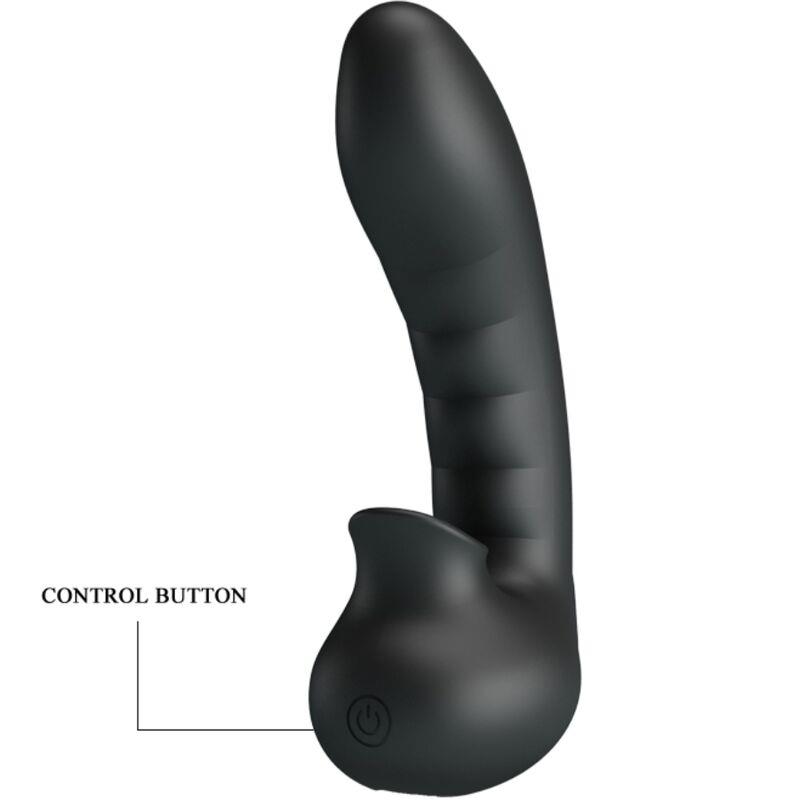 HOBGOBLIN VIBRATING FINGER CASE 12 VIBRATIONS + CLITORIS STIMULATOR BLACK
