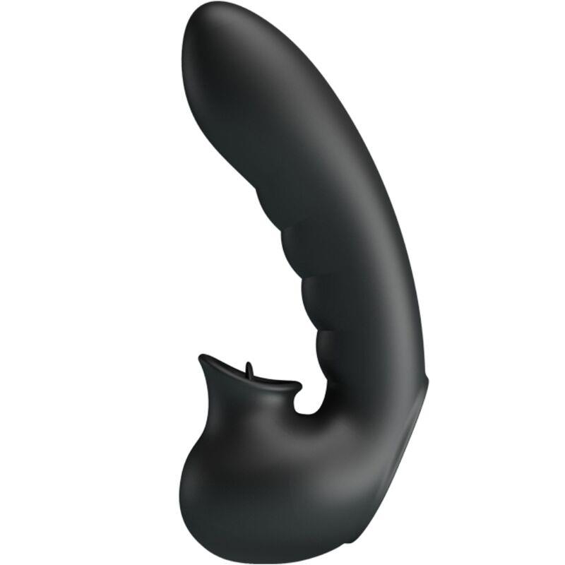 HOBGOBLIN VIBRATING FINGER CASE 12 VIBRATIONS + CLITORIS STIMULATOR BLACK
