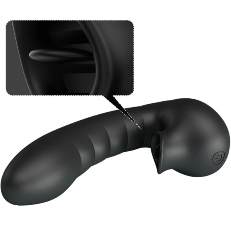 HOBGOBLIN VIBRATING FINGER CASE 12 VIBRATIONS + CLITORIS STIMULATOR BLACK