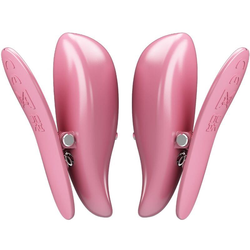CAILEY NIPPLE CLAMPS 10 VIBRATIONS REMOTE CONTROL PINK