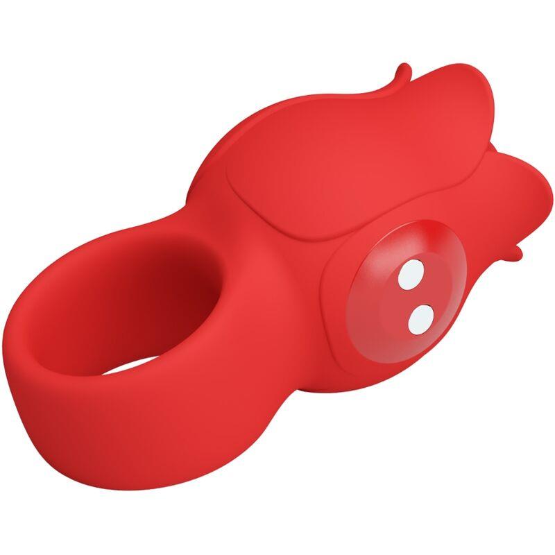 JAE ROSE SHAPED FINGER VIBRATOR 10 VIBRATIONS RED
