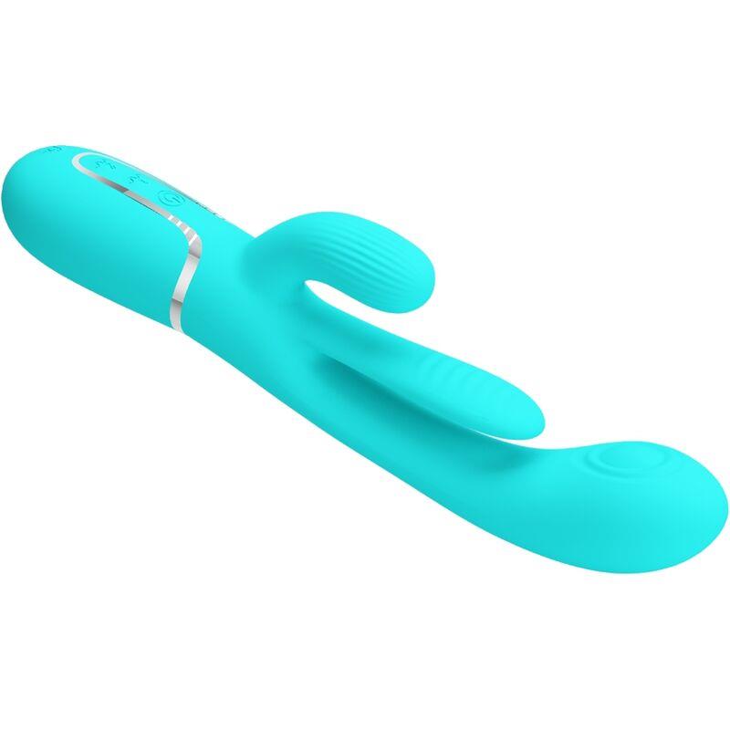 SHANIA TRIPLE RABBIT MULTIFUNCTION VIBRATOR 3 IN 1 BLUE