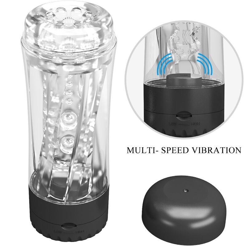 TAMARA MALE MASTURBATOR MULTI-SPEED VIBRATOR BLACK