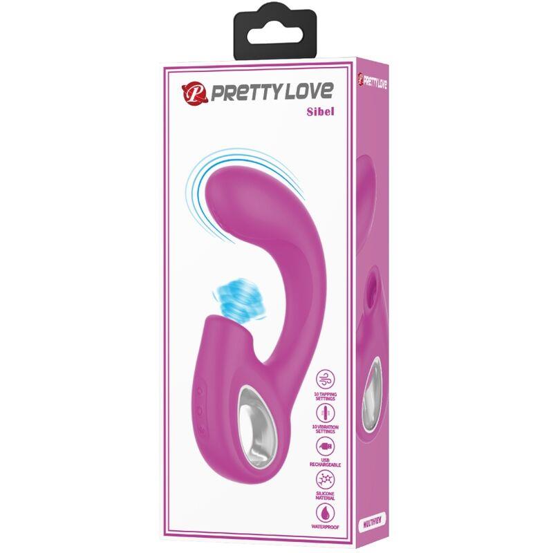 SIBEL SIBEL G-SPOT VIBRATOR + CLITORIS STIMULATOR 10 VIBRATIONS PURPLE