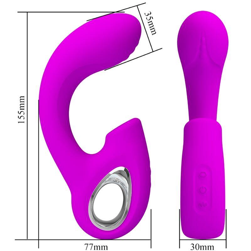 SIBEL SIBEL G-SPOT VIBRATOR + CLITORIS STIMULATOR 10 VIBRATIONS PURPLE