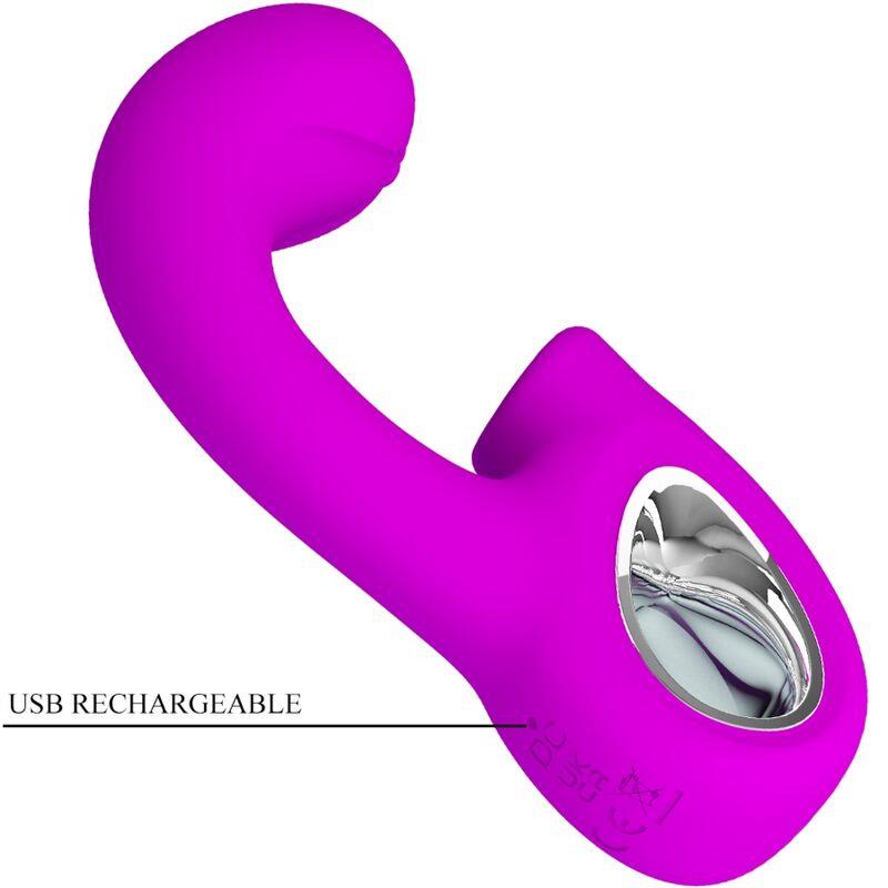 SIBEL SIBEL G-SPOT VIBRATOR + CLITORIS STIMULATOR 10 VIBRATIONS PURPLE
