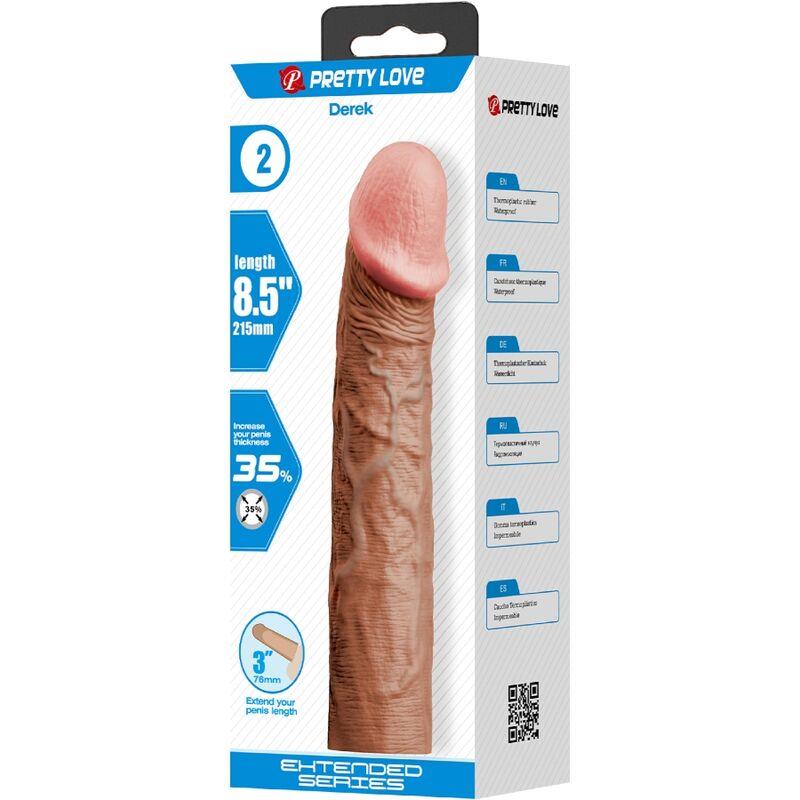 DEREK PENIS SLEEVE WITH 7.6 CM EXTENSION MULATTO