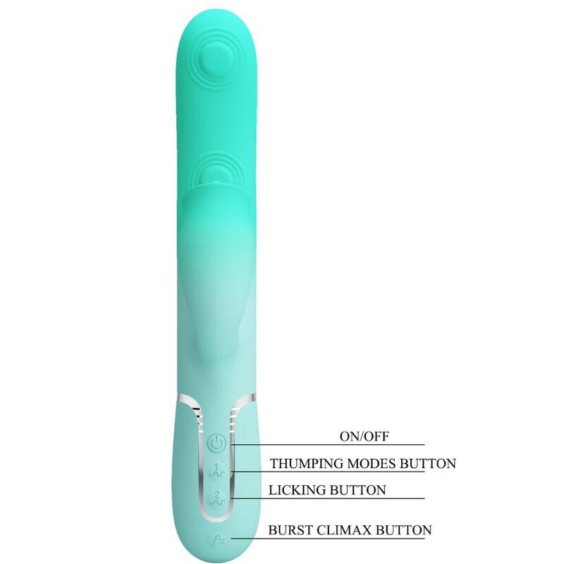GIGI MULTIFUNCTION RABBIT VIBRATOR AQUA GREEN
