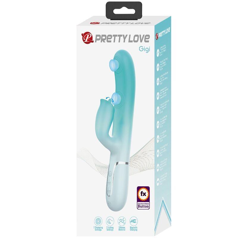 GIGI MULTIFUNCTION RABBIT VIBRATOR AQUA GREEN