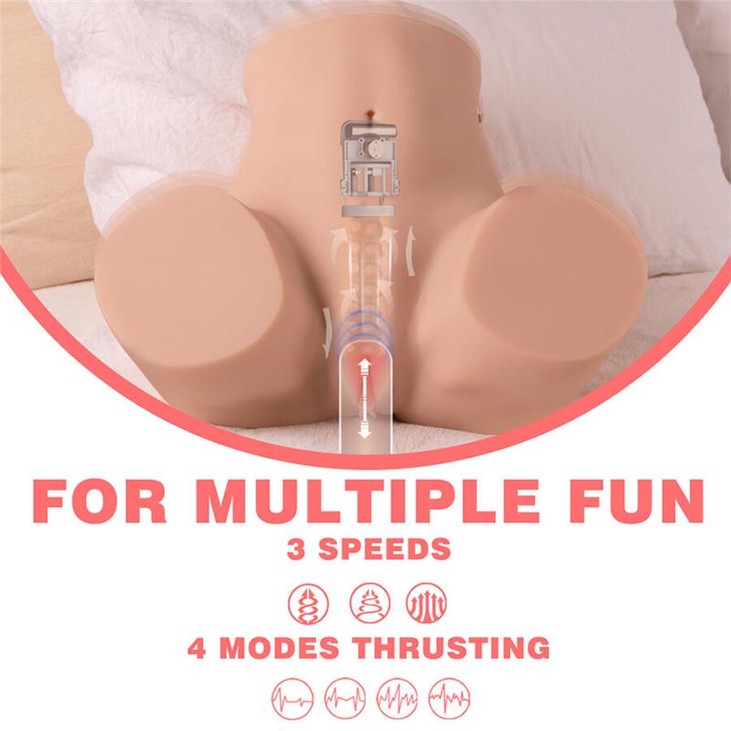 DANAE THRUSTING REALISTIC VAGINA MASTUBADOR WITH MULTI-POSITION VIBRATION