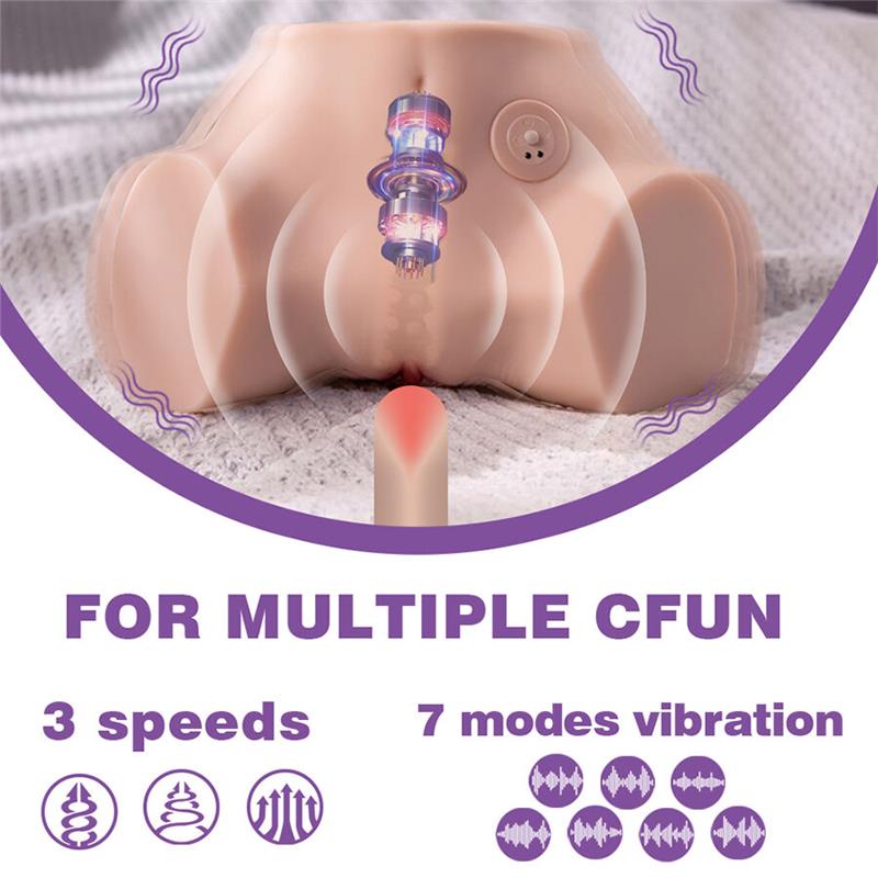 FENNIE SHAKING REALISTIC MULTIPOSITION VAGINA AND ANUS MASTURBATOR WITH VIBRATION