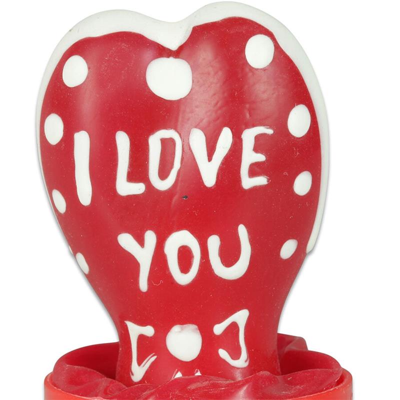 HANDPAINTED NOVELTY CONDOMS HEART - I LOVE YOU MODEL 1