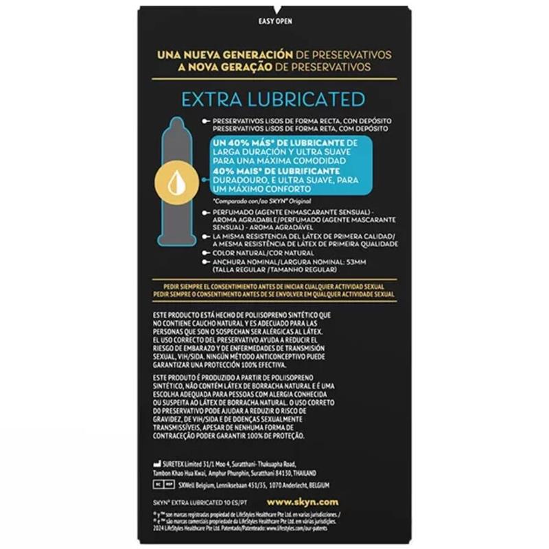 EXTRA LUBRICATED CONDOM 10 UNITS
