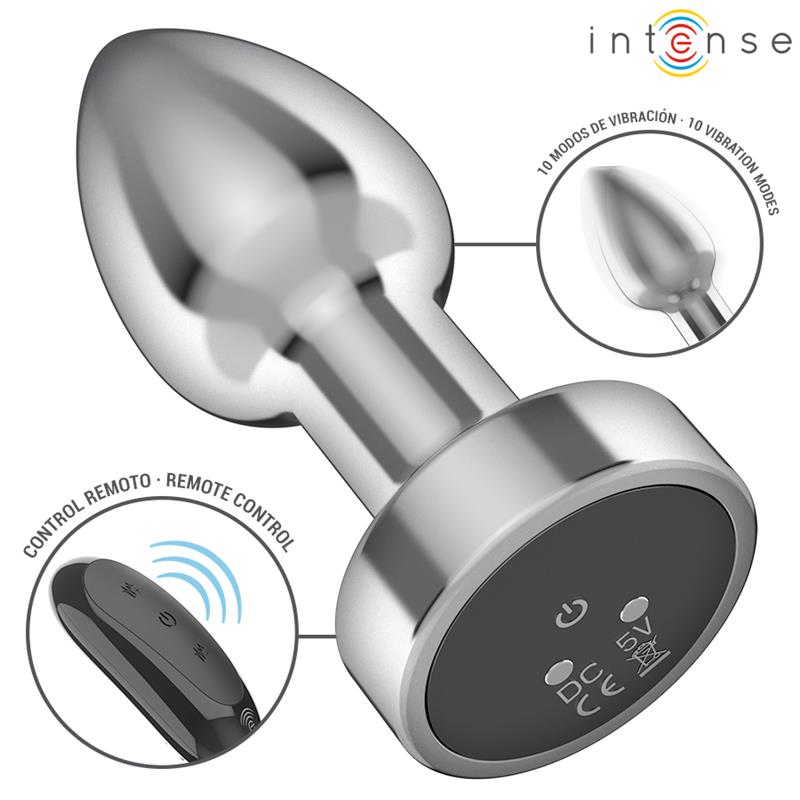ANAL PLUG 10 VIBRATIONS METAL WITH REMOTE CONTROL S