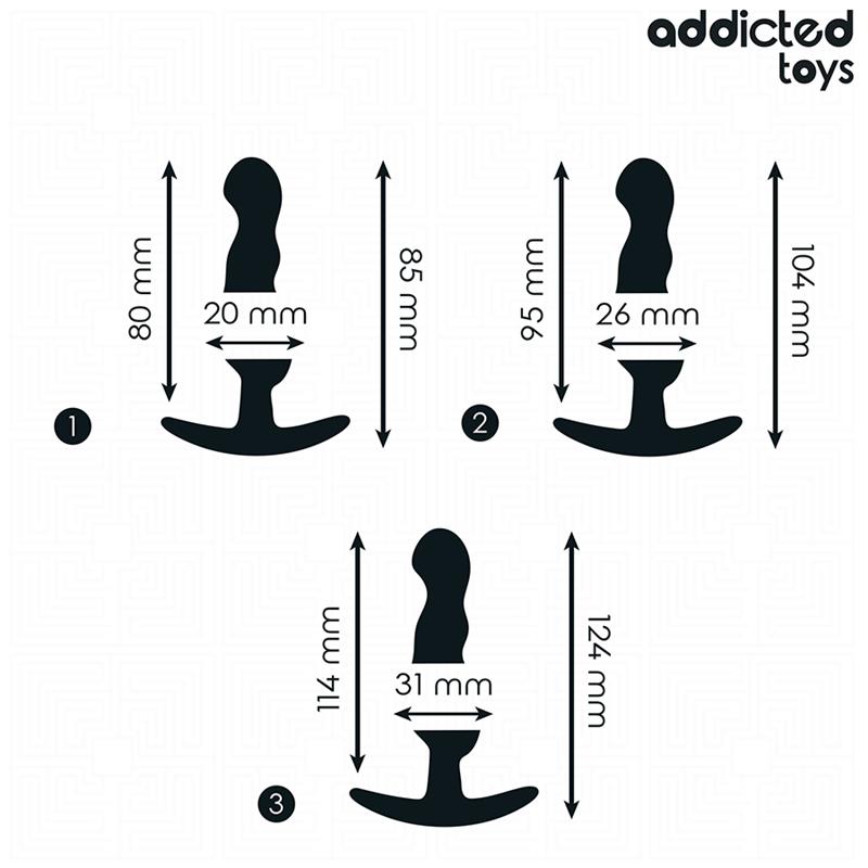 SET OF 3 ANAL PLUG SILICONE MODEL 1