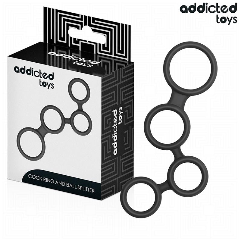 PENIS RING WITH DIVIDERS FOR TESTICLES