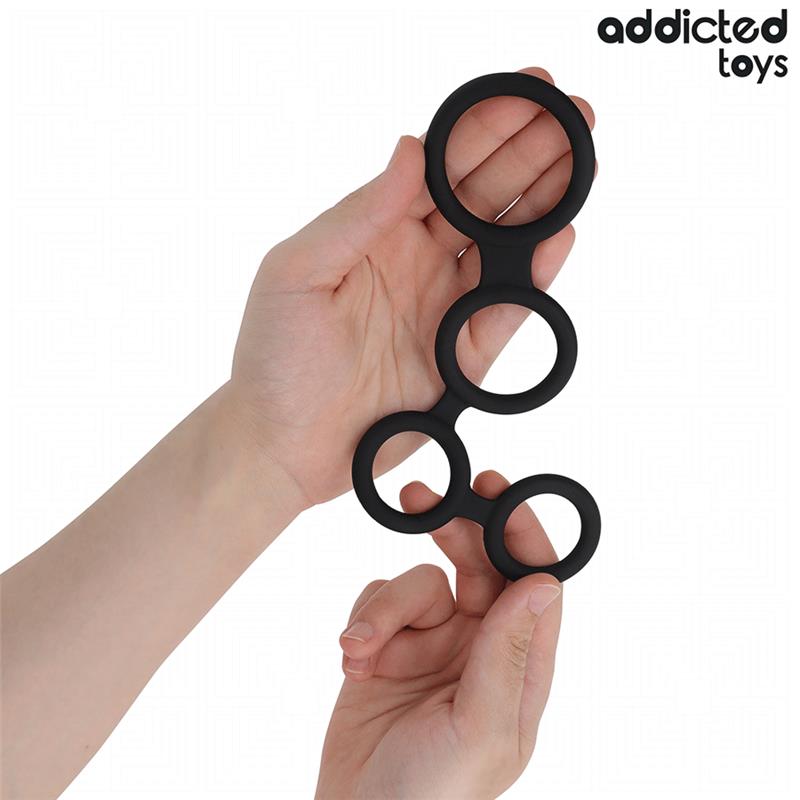 PENIS RING WITH DIVIDERS FOR TESTICLES