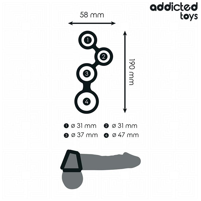 PENIS RING WITH DIVIDERS FOR TESTICLES