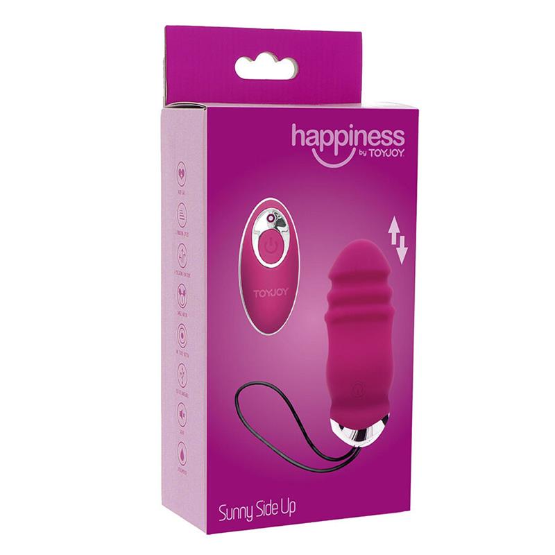 HAPPINESS SUNN SIDE UP AND DOWN VIBRATOR REMOTE CONTROL FUCHSIA