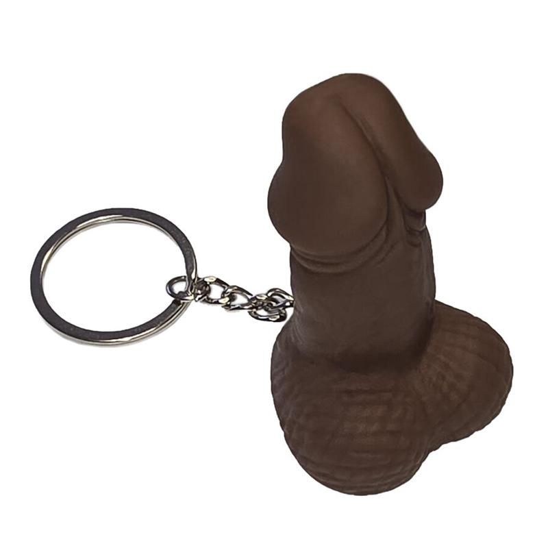 PENIS SHAPED WHISTLE KEYRING MULATTO COLOR