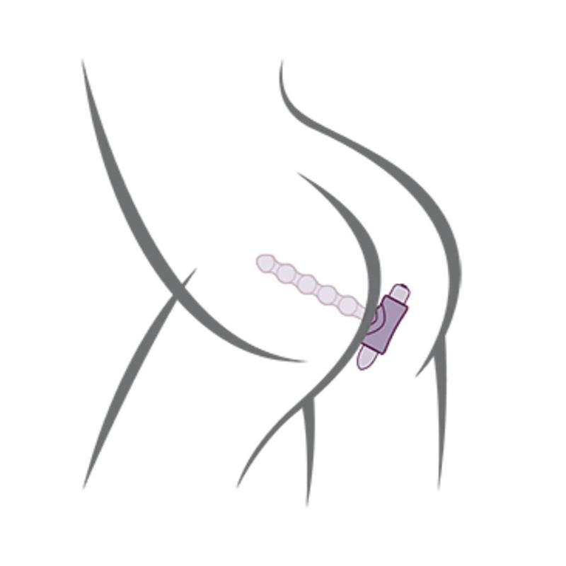 PETITE SENSATIONS PEARLS ANAL PLUG VIBRATOR BLACK