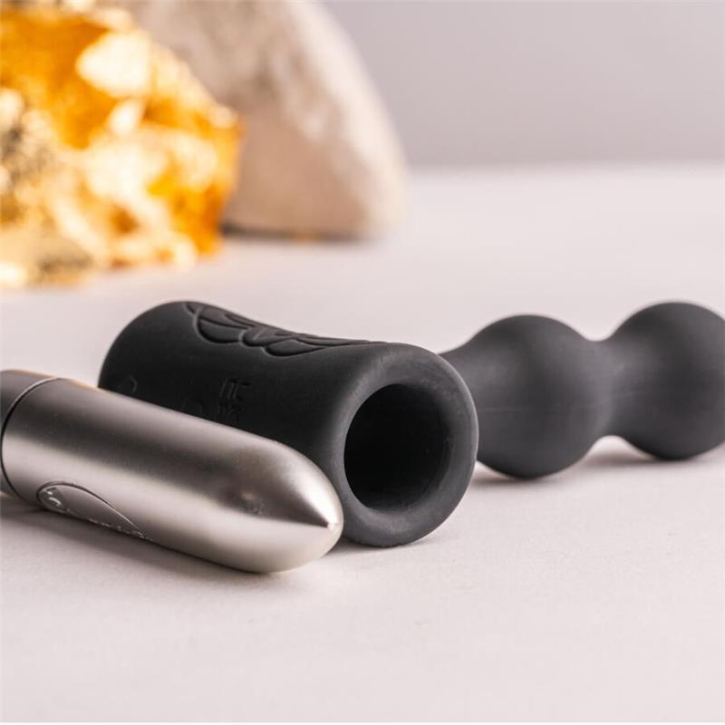 PETITE SENSATIONS PEARLS ANAL PLUG VIBRATOR BLACK