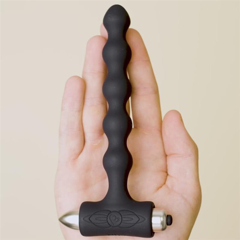PETITE SENSATIONS PEARLS ANAL PLUG VIBRATOR BLACK