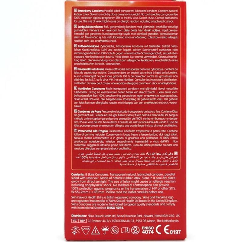 STRAWBERRY PREMIUM CONDOMS PACK 8