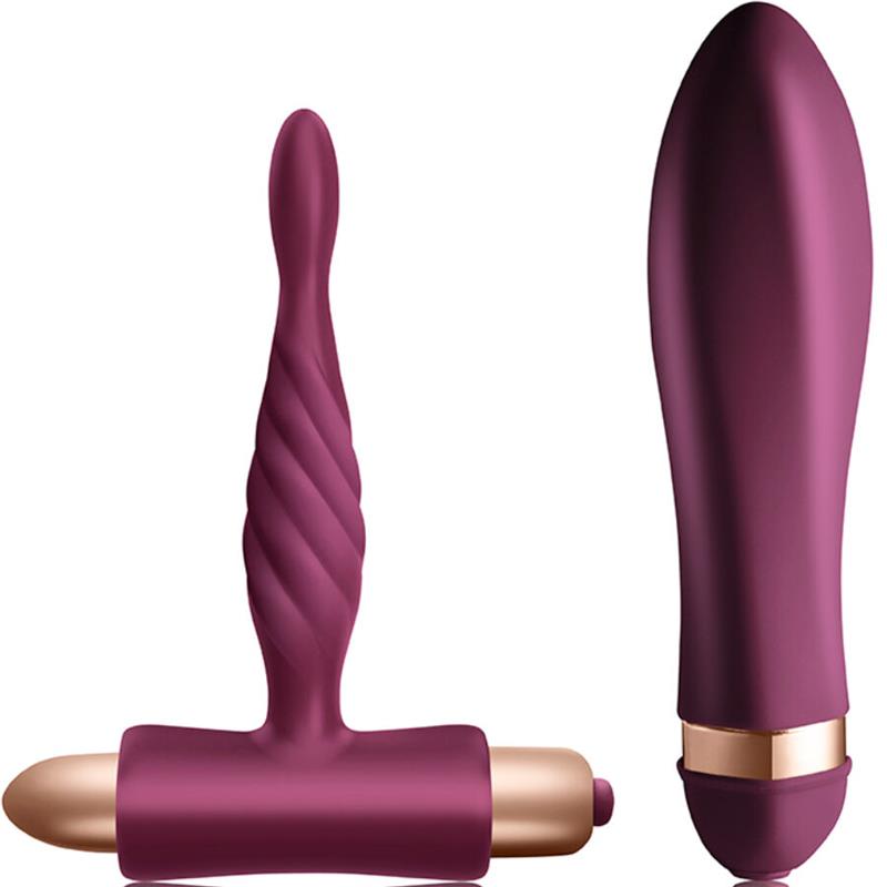 DARE KIT TWISTED VIBRATOR + ANAL PLUG BEGINNER