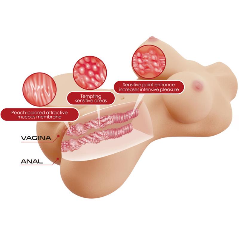 HETTY REALISTIC FEMALE TORSO VAGINA AND ANAL 1.9 KG