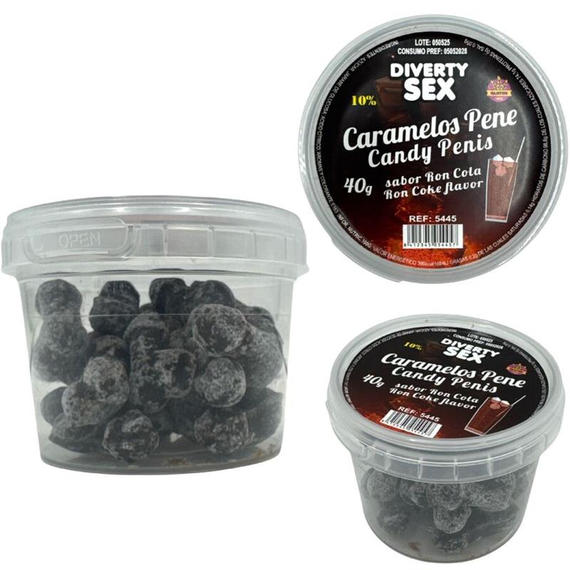 20 PENIS-SHAPED CANDIES WITH GIN TONIC FLAVOR