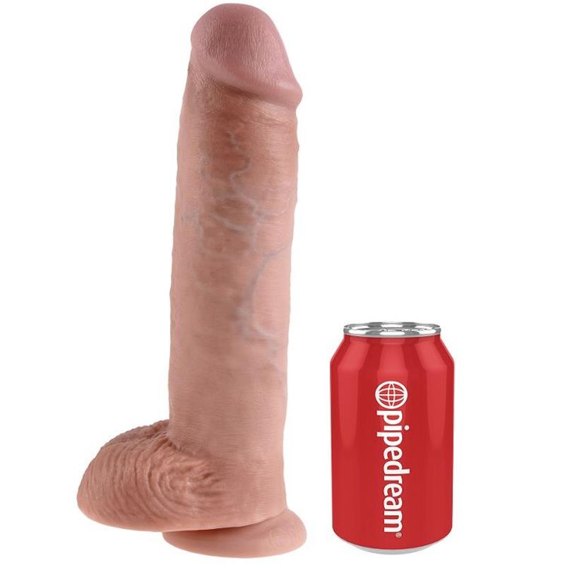 11 DILDO KOŽA Z JAJCI 28 CM
