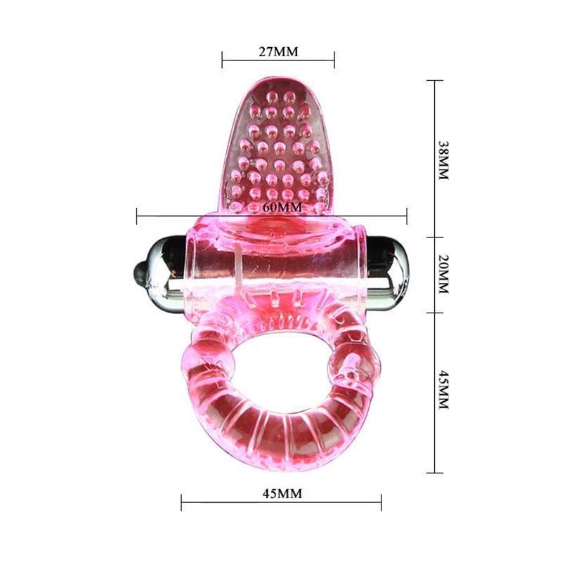 SWEET ABS 10 RHYTHMS RING PINK VIBRATOR PENIS RING
