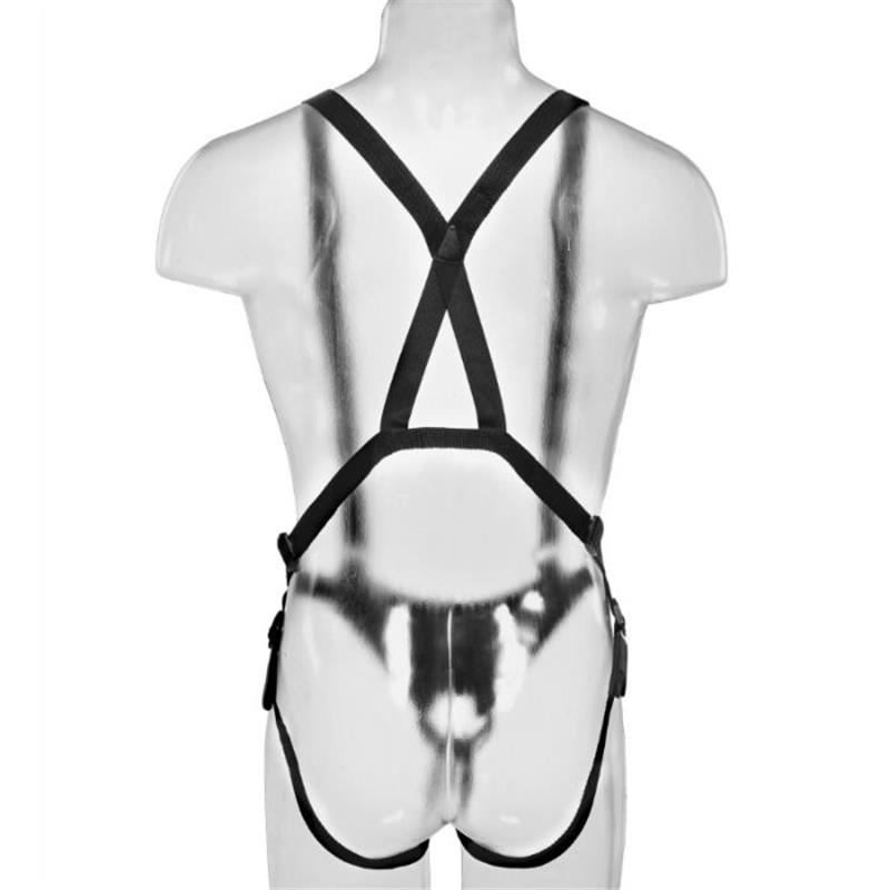 28 CM HOLLOW STRAP-ON SUSPENDER SYSTEM FLESH