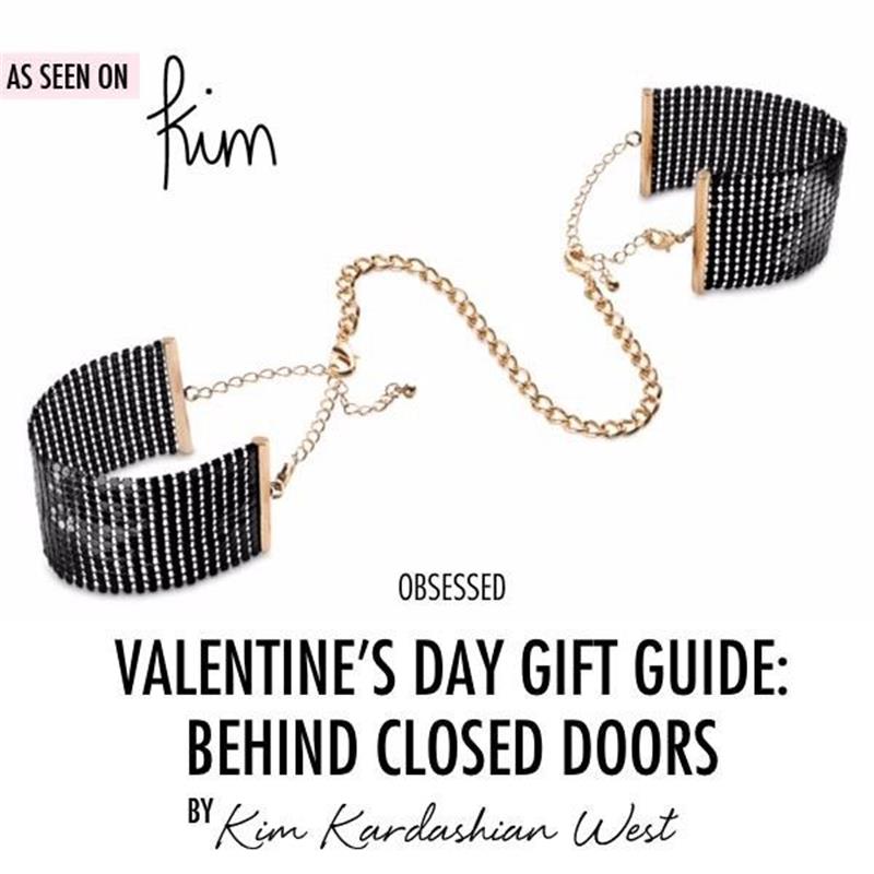 DÉSIR MÉTALLIQUE BLACK METAL MESH HANDCUFFS