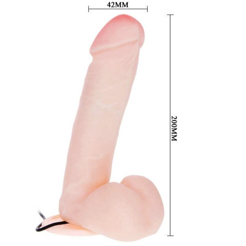 REALISTIC DILDO WITH VIBRATION AND ROTATION 20 CM