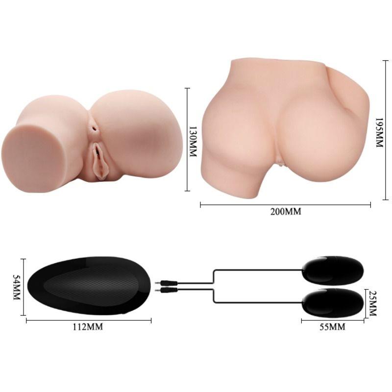 BUTT WITH REALISTIC VAGINA AND ANUS AND VIBRATION